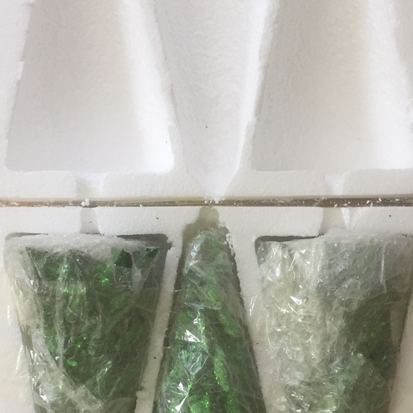 Set of 3 Illuminated Majestic Trees by Valerie/Green Glitter/NEW IN BOX! - Picture 7 of 12